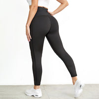 Waist Training Sweatband Leggings With Pockets